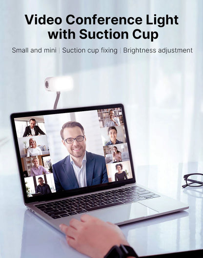 Vijim by Ulanzi CL12 Video Conference Light with Suction Cup Adjustable LED Lamp for Livestream, Meetings