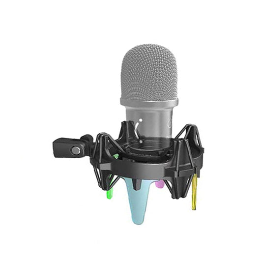 Fifine SK78 8" RGB Shock Mount Microphone Holder with 22mm Diameter Threads, Adjustable Knobs for Gaming, Recording