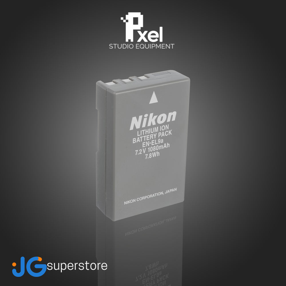 Pxel Nikon EN-EL9A Rechargeable Li-ion 7.2v 1080 mAh Battery Replacement for D5000, D3000, D40 and D60 SLR Digital Cameras