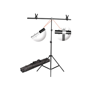 Pxel LS-BD20X15T 3 Section 6.5 x 5Feet Portable T-Shaped Backdrop Stand