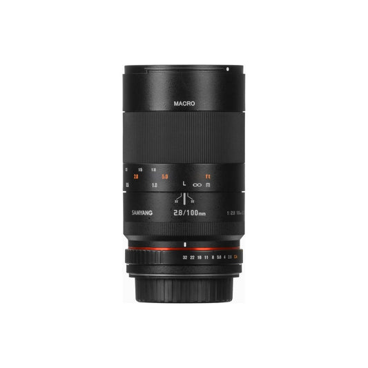 Samyang 100mm f/2.8 ED UMC Manual Focus Full Frame Telephoto Macro Lens for Canon E-Mount Cameras | SY100M-C