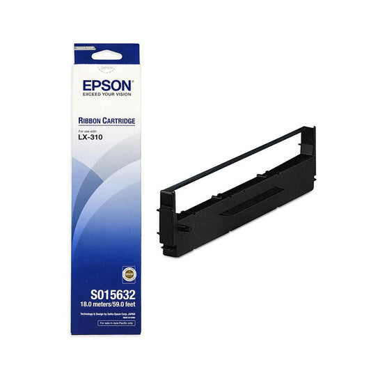 Epson Ribbon Cartridge Black (18 meters / 59 feet) for LX-310 Dot Matrix Printer S015632