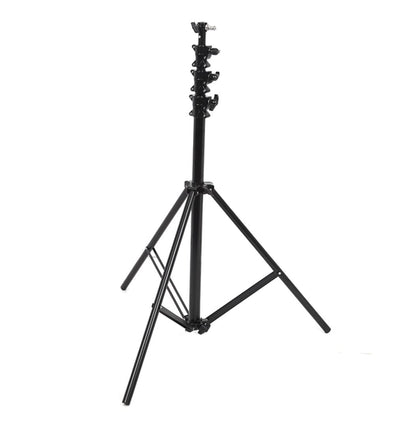Pxel Butterfly Heavy Duty Aluminum Light Stand Adjustable 370cm Max Height with Air Cushioned 3-Sections 1/4″ or 3/8″ Screw for Studio Lighting