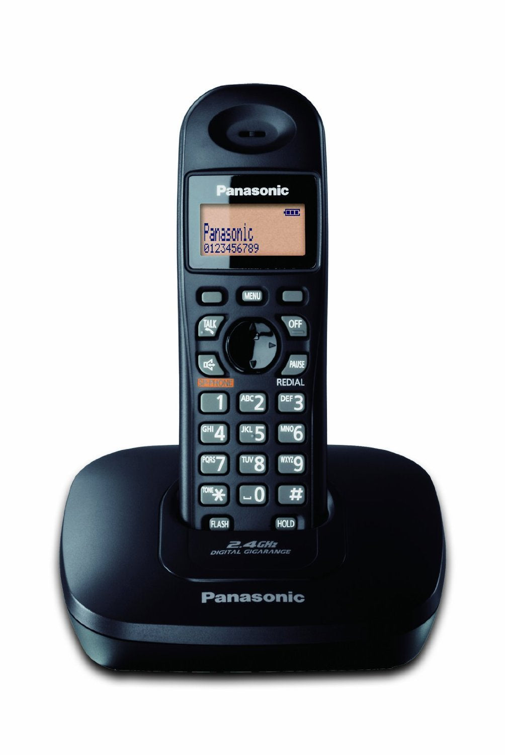 Panasonic KX-TG3611 2.4GHz SXM Digital Cordless Wireless Speaker Phone Telephone with Caller ID, Black