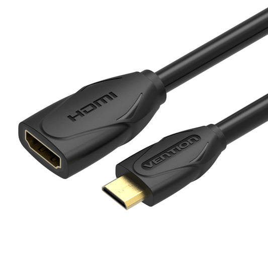 Vention HDMI 2.0 Extension Cable PVC (Mini Male to Female) 1080p/60Hz Video Cable with 96kHz/192kHz Digital Stereo Audio Transmission (ABAAF)