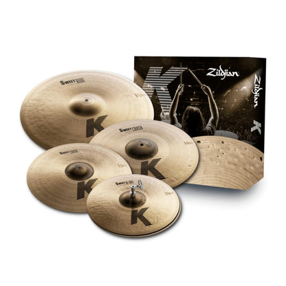 Zildjian K Sweet Medium Ride Cymbal Set Series with 15" Hi-Hats, 17" & 19" Crash, 21" Ride Traditional Finish for Drums | KS5791
