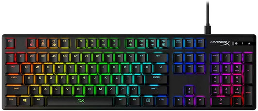 HyperX HX-KB6RDX-US Alloy Mechanical Gaming Keyboard, Software-Controlled Light & Macro Customization, Compact Form Factor, RGB LED Backlit - Linear HyperX Red Switch