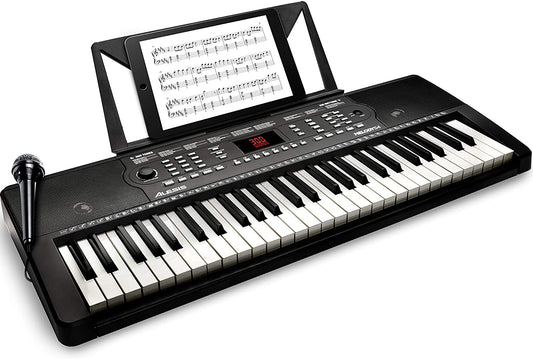 Alesis Melody 54-Key Electric Keyboard Piano with Speakers, Microphone, Music Rest, Educational Tools, Sounds