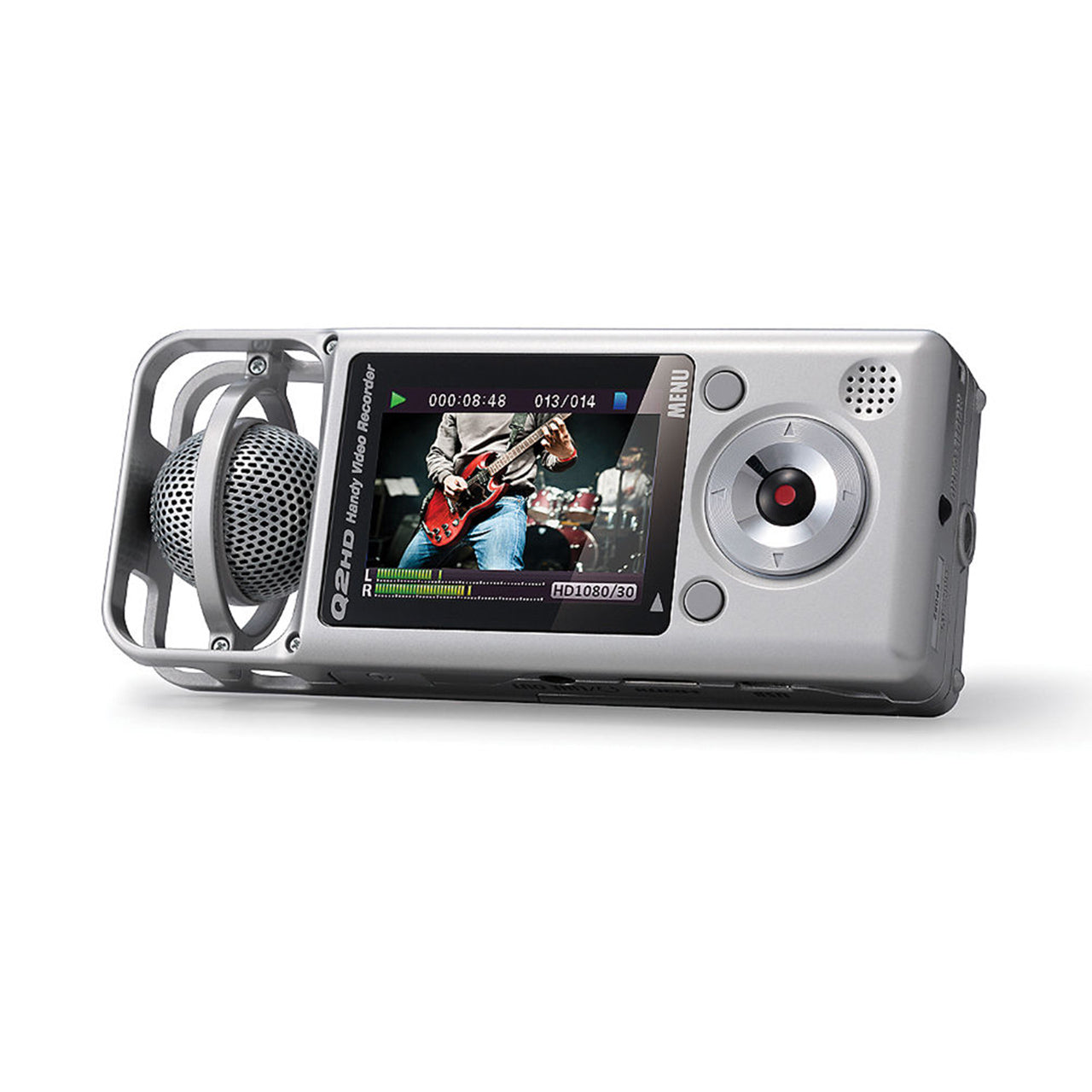Zoom Q2HD/EG Handy Video Recorder Full HD 1080p 30fps with 2 Condenser MS Mics, 4x Digital Zoom for Livestreaming Vlogging Web Camera