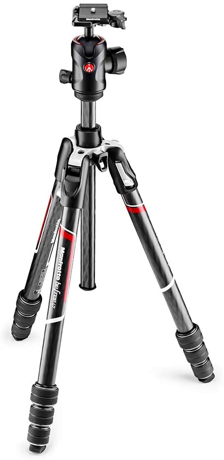 Manfrotto MKBFRTC4GT-BH Befree GT Carbon Fiber Tripod Twist Lock Ball Head for Travelling, Vlogging, Photography