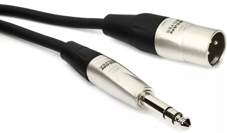 Hosa HSX-003 Pro Balanced Interconnect - REAN 1/4-inch TRS Male to XLR3 Male - 3 foot
