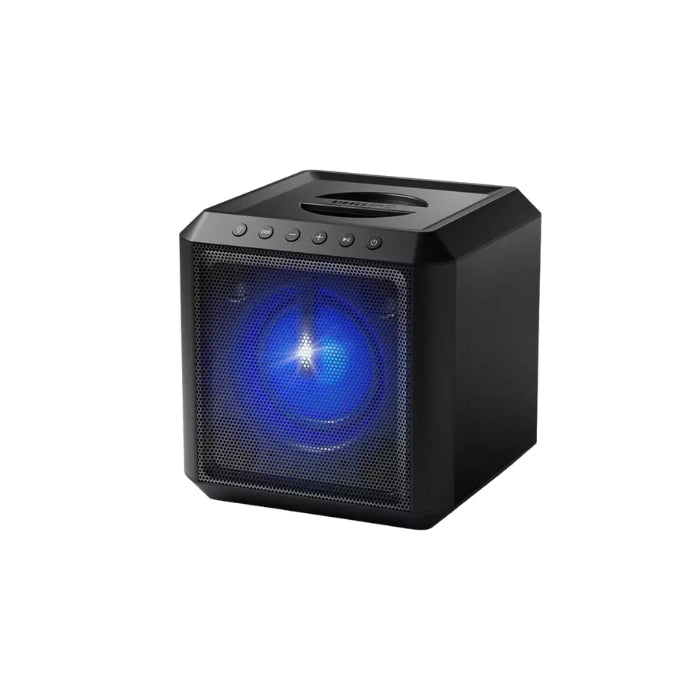 Philips 2-Way 100W Rechargeable Bluetooth Party Speaker with Strobe Light, Wireless Party Link, Special Karaoke Functions, Dynamic Bass Boost (TAX4207/73)