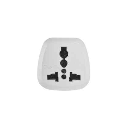 OMNI Universal Adapter with Ground 15A 220V Plug and Outlet for Electronics & Appliances | WUA-003