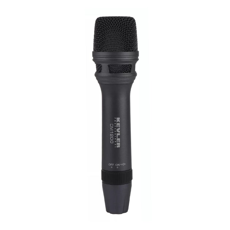 KEVLER DM-1200 Super Cardioid Precision Dynamic Wired Handheld Microphone with 38mm Large Diaphragm, Magnetic Switch, Rubber Shock Mount System