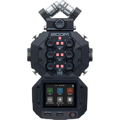 Zoom H8 12-Track Portable Recorder, Stereo Microphones, 6 Inputs, Touchscreen Interface, USB Audio Interface, Battery Powered, for Stereo/Multitrack Audio for Video, Podcasting, and Music