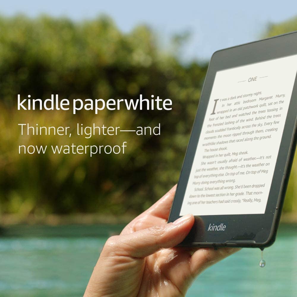Amazon Kindle Paperwhite E-reader - White 6" with Built-in Light, Wi-Fi - WaterProof 8GB / 32GB 10th Generation (4 available Colors: Black, Twilight Blue, Sage, Plum)