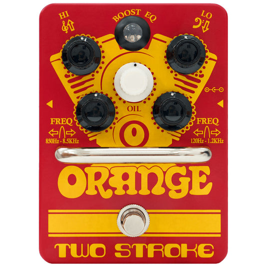Orange Amps Two Stroke Guitar Effects Pedal with Internal Charge Pump for Electric Guitars