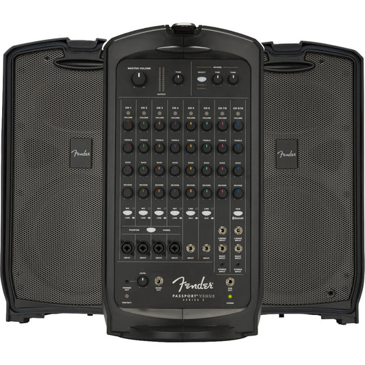 Fender Passport Venue Series 2 Portable PA System 600 Watts with 2x10" Speakers, 10 Channel Mixer, Bluetooth for Pro Audio Systems