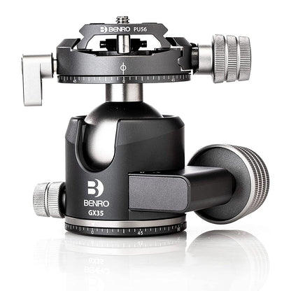 Benro GX35 Two Series Low Profile Aluminum Ball Head with Arca-Type Quick Release Plate and 35kg Load Capacity for Camera Tripod
