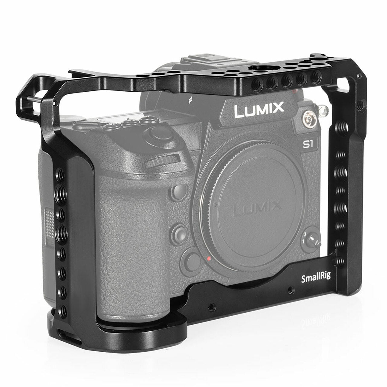 SmallRig Camera Cage for Panasonic Lumix DC-S1 and S1R with NATO Rail Cold Shoe Strap Slots CCP2345