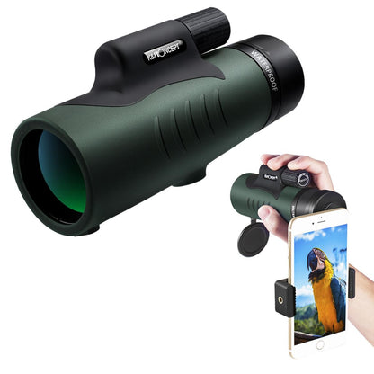 K&F Concept 12X50 Monocular Telescope with Smartphone Adapter, IP68 Waterproof, Anti-fog Bak-4 Prism Scope for Bird Watching, Hunting, Camping, Travelling, Wildlife