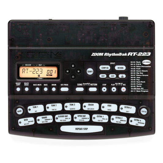 Zoom RT-223 RhythmTrak Compact Drum Machine with MIDI IN, DSP Effects, Self-Lit Pads for Musician DJ Composer