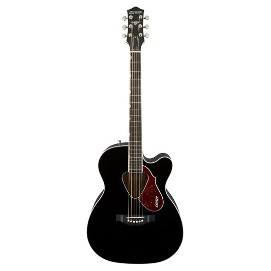 Gretsch G5013CE Rancher Junior Jr Acoustic Electric Guitar with Deluxe Tuners, Volume Tone Control, Right-Handed (Black)