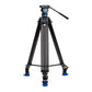 Benro KH25P / KH26P 61.6" / 72.6" Aluminum Video Tripod Kit with Fluid Head, 11lb Payload, Retractable Feet, Carrying Travel Bag for DSLR Cameras