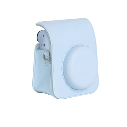 [CLEARANCE] Pikxi BMP12 Fujifilm Instax Mini 12 PU Leather Soft Silicone Protective Camera Case Bag with Shoulder Strap (Lilac Purple)