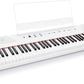 Alesis Recital Stage Piano, 88 Key Digital Electric Piano Keyboard with Semi Weighted Keys, Power Supply, Built-In Speakers, White