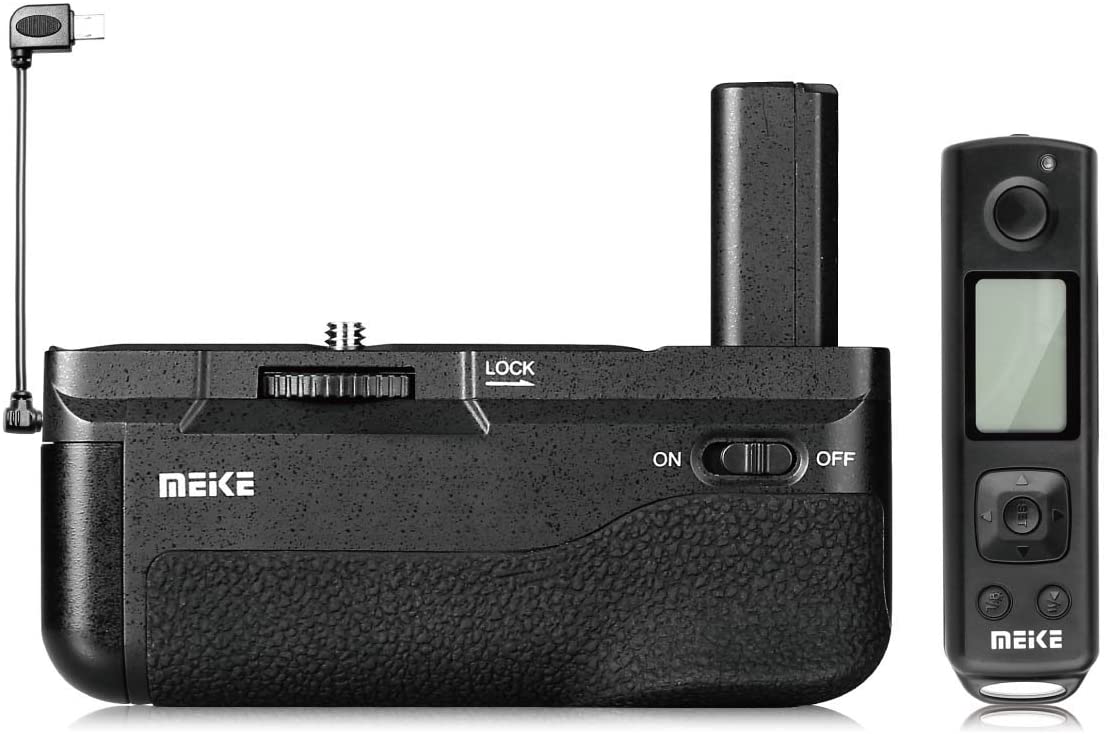 Meike A6500 Pro Battery Grip Built-In 2.4GHz Remote Control for Vertical-Shooting for Sony A6500