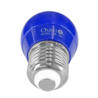 [CLEARANCE] OMNI LED Colored Round Bulb 1.5W 220V E27 Base with 20,000 Hours Operation, SMD LED, Energy Saving for Home Lightning (Green) | LRG-1.5W 220V