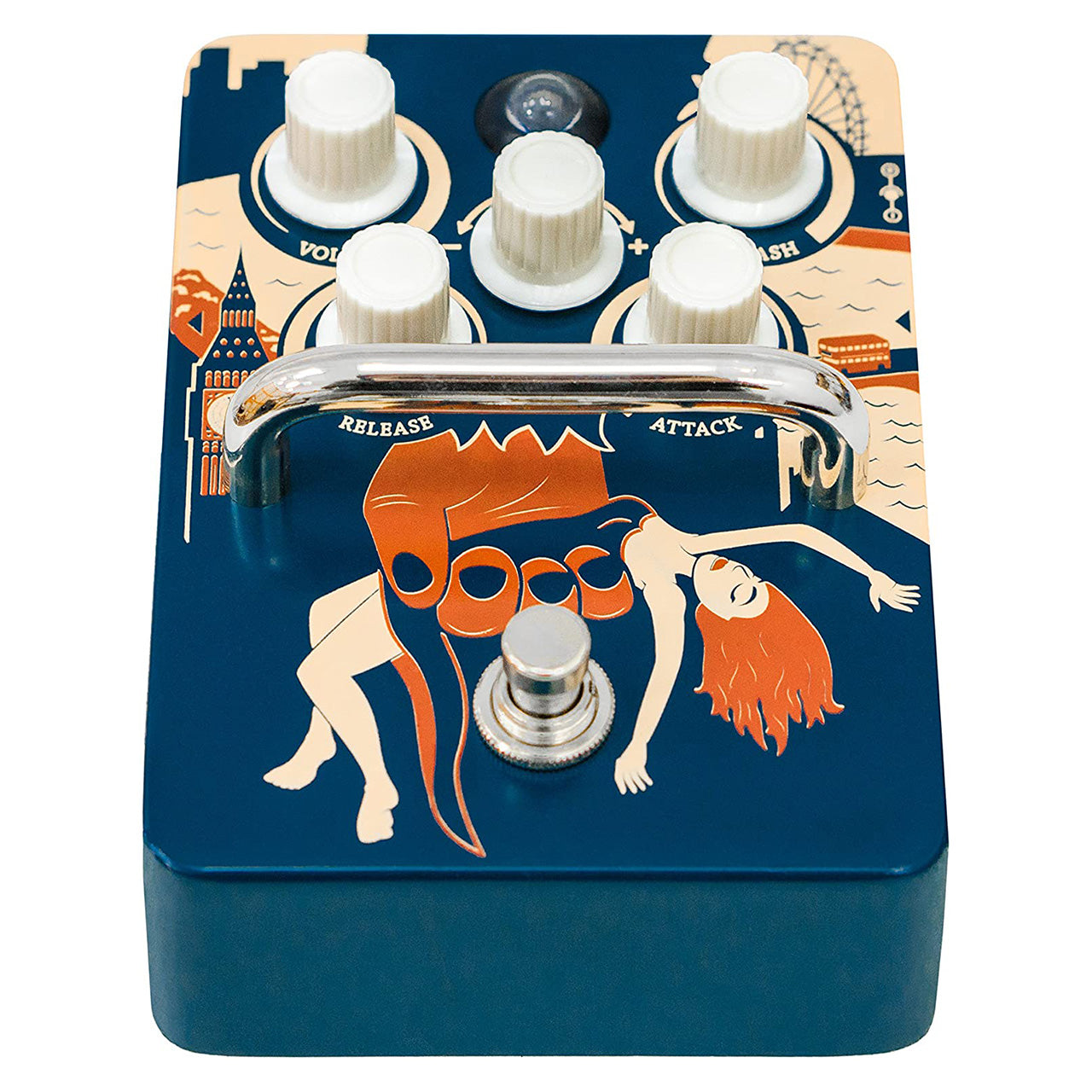 Orange Amps Kongpressor Optical Class A Compressor Guitar Pedal with 12dB Clean Boost for Electric Guitars