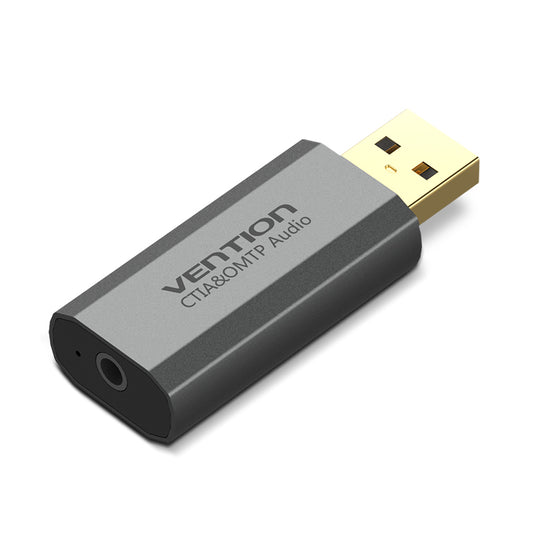 Vention USB External Sound Card to 3.5mm TRRS Aux Audio Adapter Gold-plated with Virtual 7.1 Channel Support (VAB-S19-H)