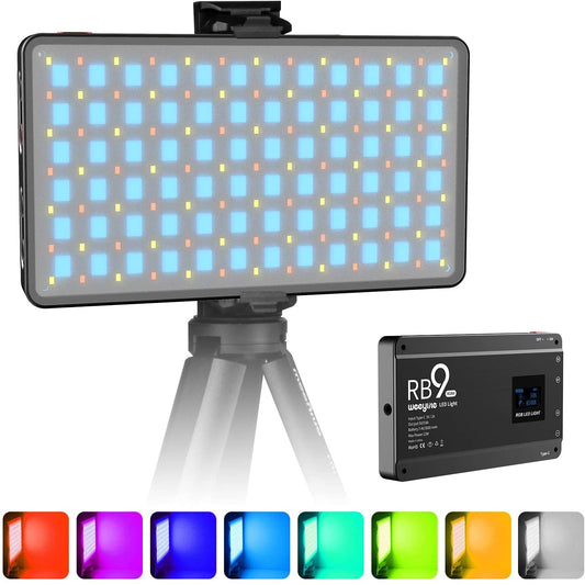 Viltrox Weeylite RB9 RGB LED Video Light Dimmable 2500K 8500K for DSLR Cameras