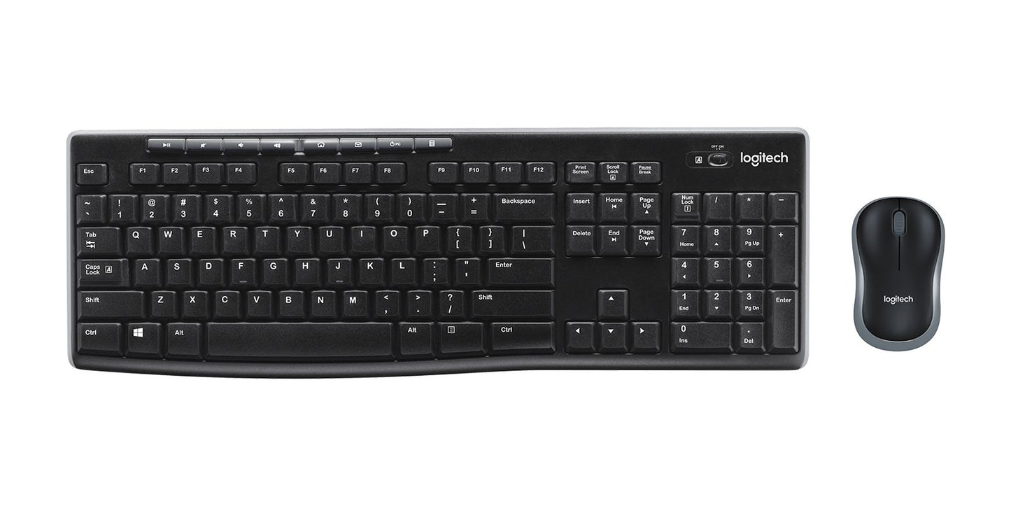 Logitech MK270R Advanced 2.4GHz Wireless Keyboard and Mouse Combo with Spill-Resistant, 10m Wireless Range for Windows 7, 8, 10, and Chrome OS