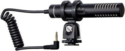 Audio-Technica PRO 24-CM PRO24CM Stereo Condenser Shotgun Microphone For DSLR Mirrorless Camera for Vlog Youtube Video Streaming Content