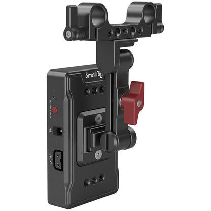 [CLEARANCE] SmallRig V-Mount Battery Aluminum Adapter Plate with Dual-Rod Clamp and Extension Arm (3499)