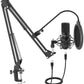 FIFINE T730 Professional Microphone Studio Kit with Desk Stand and Pop Filter for Gaming Podcast Broadcast Recording