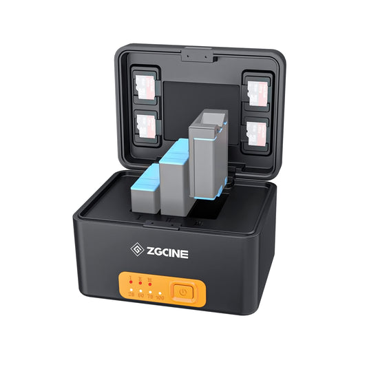 ZGCINE by Ulanzi PS-G10 Fast Charging Case for GoPro Hero 5 6 7 8 9 10 11 with Built-in 10400 mAh Battery and 3 Battery Ports