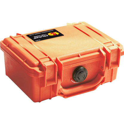 Pelican 1120 Protector Case Watertight Crushproof Dustproof Hard Casing with Foam, Automatic Purge Valve, IP67 (Black, Orange)