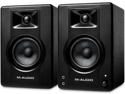 M-Audio BX3BT 120W (Pair) Powered Desktop Bluetooth Monitor Speakers for PC Computer, Gaming, Music Production, Live Streaming and Podcasting