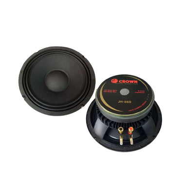Crown 600W 8" Jack Hammer Series Professional Instrumental High Power Speaker with Aluminum Die-Cast Casing, Max 8 Ohms Impedance, 65mm Voice Coil, 36Hz-16kHz Frequency Response and 108dB Sensitivity Level | JH-860