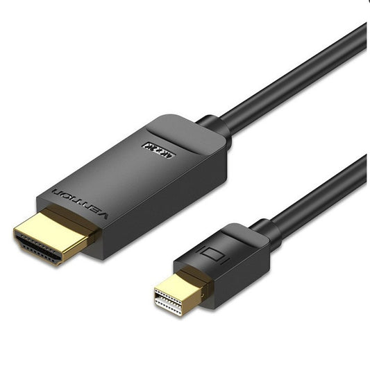 Vention 4K/30Hz Mini DisplayPort to HDMI Cable Gold-plated DP Cable PC, TV, Monitor, Projector | HAHB