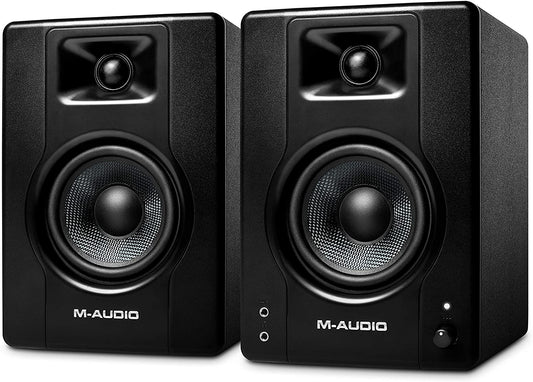 M-Audio BX4 120-Watt Powered Desktop Computer Speakers / Studio Monitors for Gaming, Music Production, Live Streaming and Podcasting (Pair)