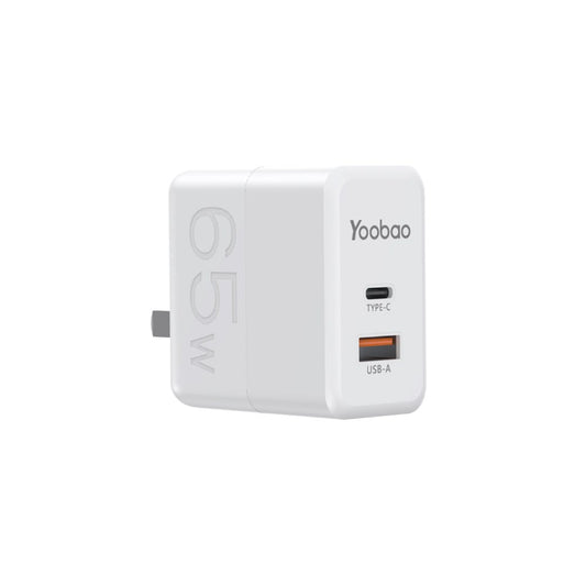 Yoobao RY-U65 65W Fast Charging Phone Adapter with Dual Port for USB-A and Type C