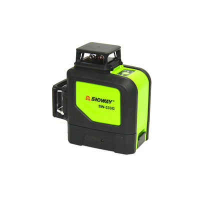 Sndway SW-333G 30M Laser Level Green Beam Vertical & Horizontal 3D/12 Lines High Precision Leveling Tool IP54 with Charger and Bag