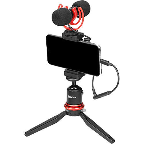 Boya BY-MM1 Pro Dual-Capsule Condenser Shotgun Microphone for Cameras, iPhone, Android Smartphone, Tablet, Camcorder, PCs, 2 Person Recording