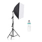 Pxel LS-SB Studio Lighting Kit 1 Bi-Color Dimmable LED Dual Light Set with Bulbs, Softbox and Stand for Photography and Videography