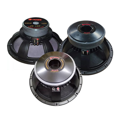 [CLEARANCE] Crown 750W / 1000W / 1200W 15" Jack Hammer Series Professional Instrumental High Power Speaker with Aluminum Die-Cast Casing, Max 8 Ohms Impedance and 99dB Sensitivity Level | JH-1510, JH-1512, JH-157